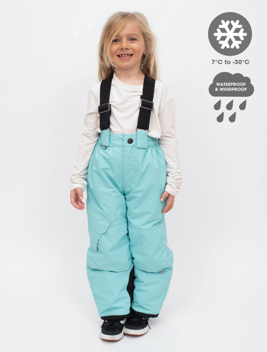 Snowrider Convertible Snow Pants - Aqua Sky | Waterproof Windproof Eco