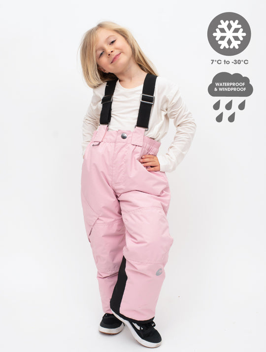 Snowrider Convertible Snow Pants - Ballet Pink | Waterproof Windproof Eco