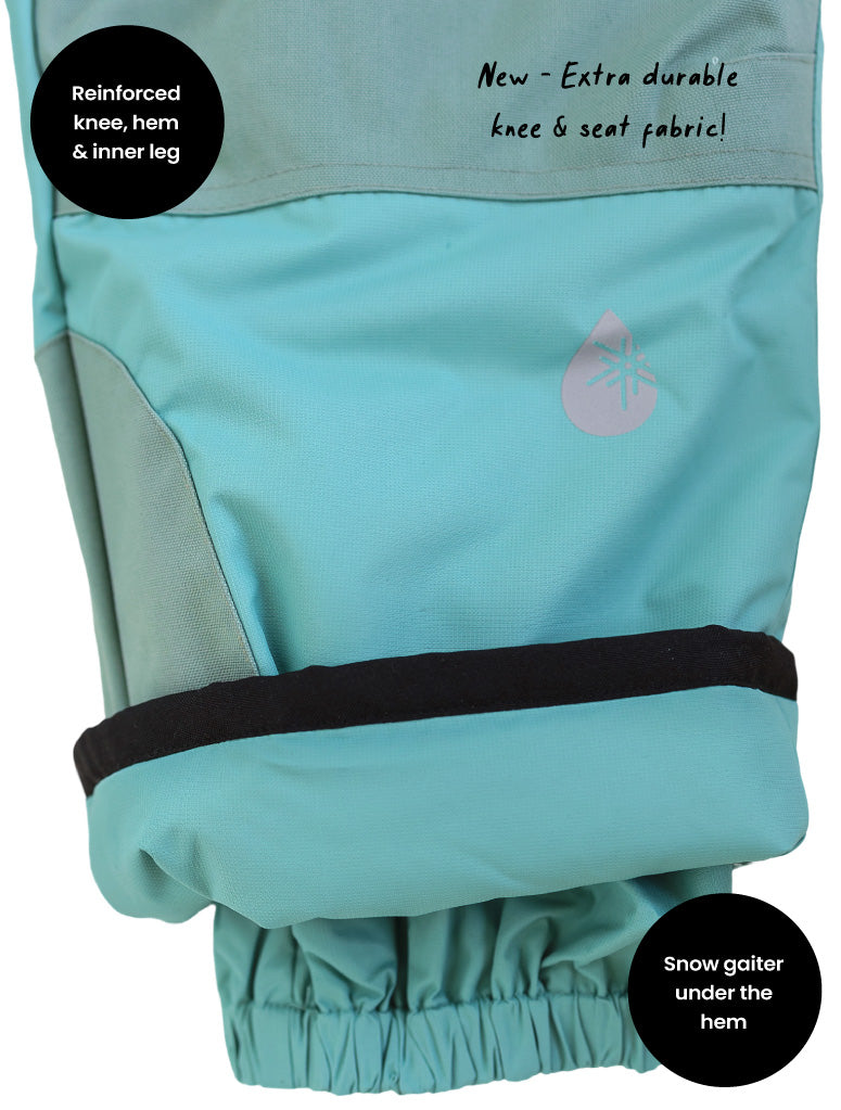 Snowrider Convertible Ski Overalls - Seafoam
