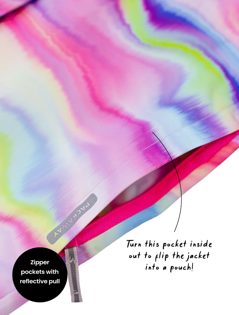 10K Packaway Rainshell - Rainbow Wave