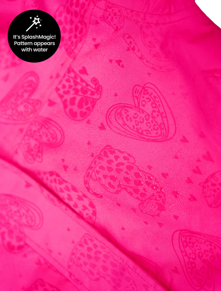 SplashMagic Rainshell - Neon Pink | Leopard Love