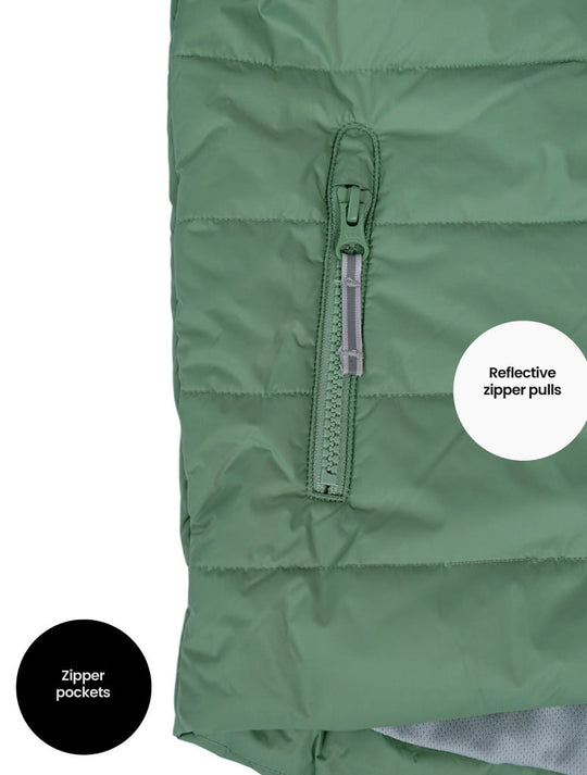 Hydracloud Puffer Jacket - Forest Moss | Happy Earth