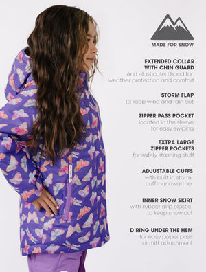 Snowrider Insulated Snow Jacket - Butterfly