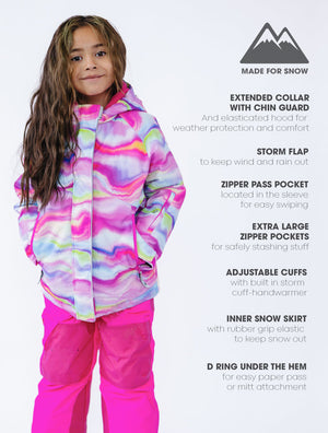Snowrider Insulated Snow Jacket - Rainbow Wave