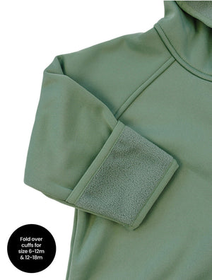 All-Weather Fleece Onesie - Forest Moss