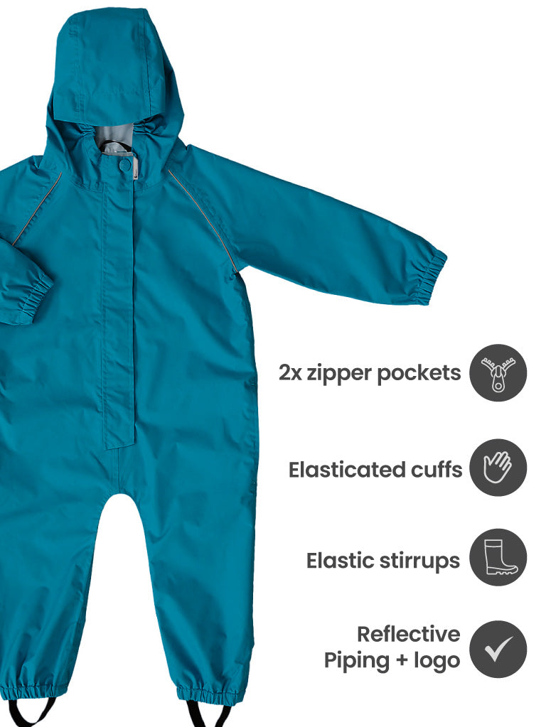 SplashMagic Rainsuit - Deep Teal | Dino Skate Crew