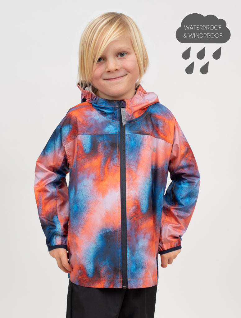 10K Packaway Rainshell - Lava | Waterproof Windproof Eco
