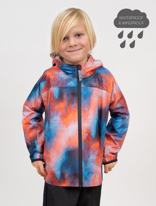 10K Packaway Rainshell - Lava | Waterproof Windproof Eco