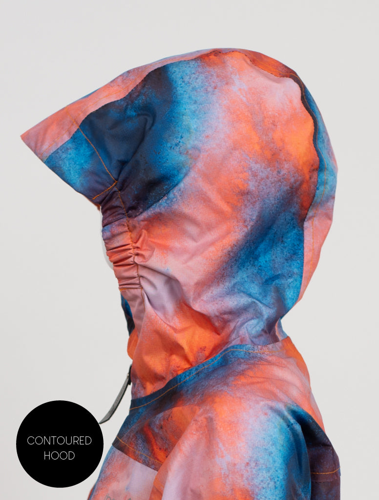 10K Packaway Rainshell - Lava | Waterproof Windproof Eco