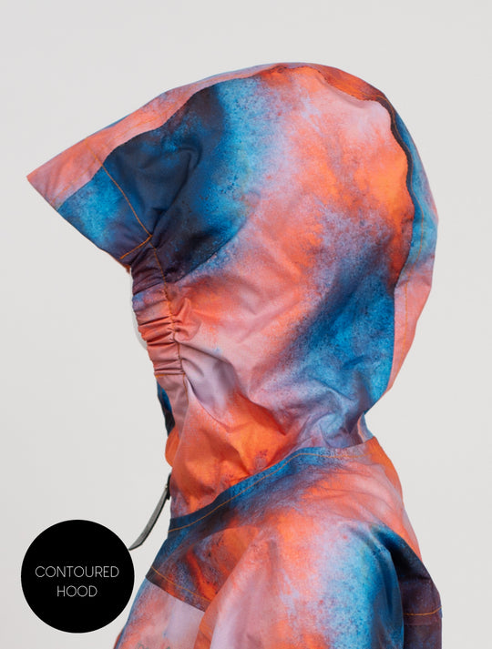 10K Packaway Rainshell - Lava | Waterproof Windproof Eco