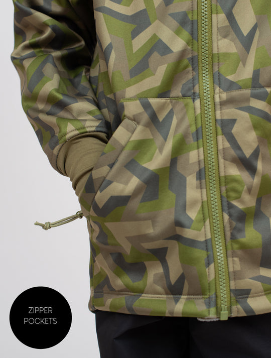 All-Weather Hoodie - Geo Camo | Waterproof Windproof Eco