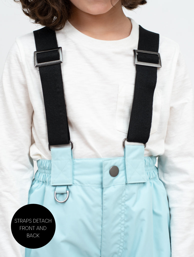 Snowrider Convertible Snow Pants - Iced Aqua | Waterproof Windproof Eco