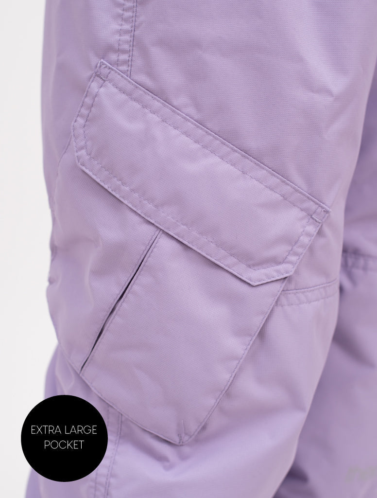 Snowrider Convertible Snow Pants - Lavender | Waterproof Windproof Eco