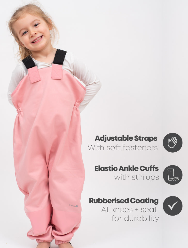 All-Weather Fleece Overalls - Peony | Waterproof Windproof Eco