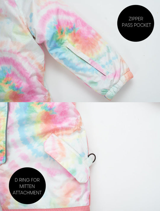 Snowrider Snowsuit - Rainbow Tie Dye | Waterproof Windproof Eco