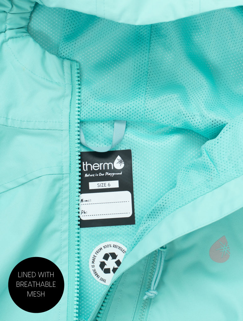 SplashMagic Rainshell - Aqua Sky | Waterproof Windproof Eco