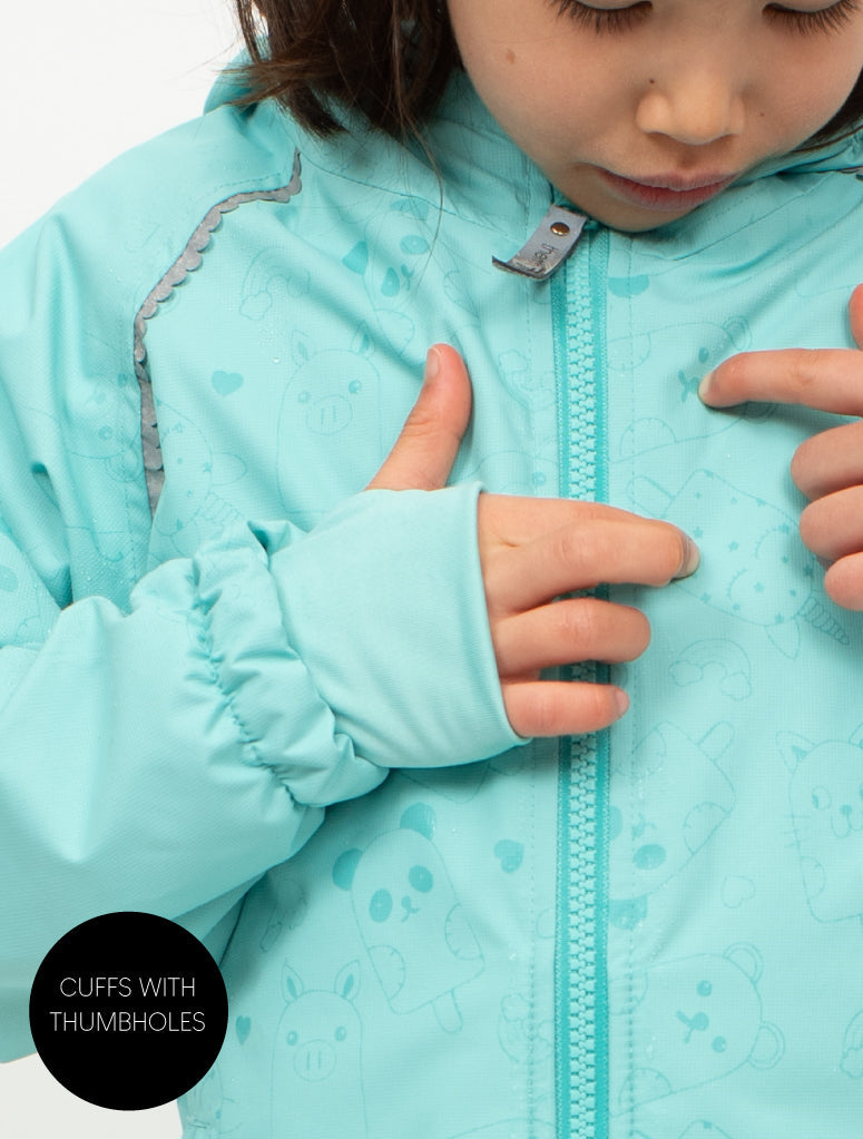 SplashMagic Storm Jacket - Aqua Sky | Waterproof Windproof Eco