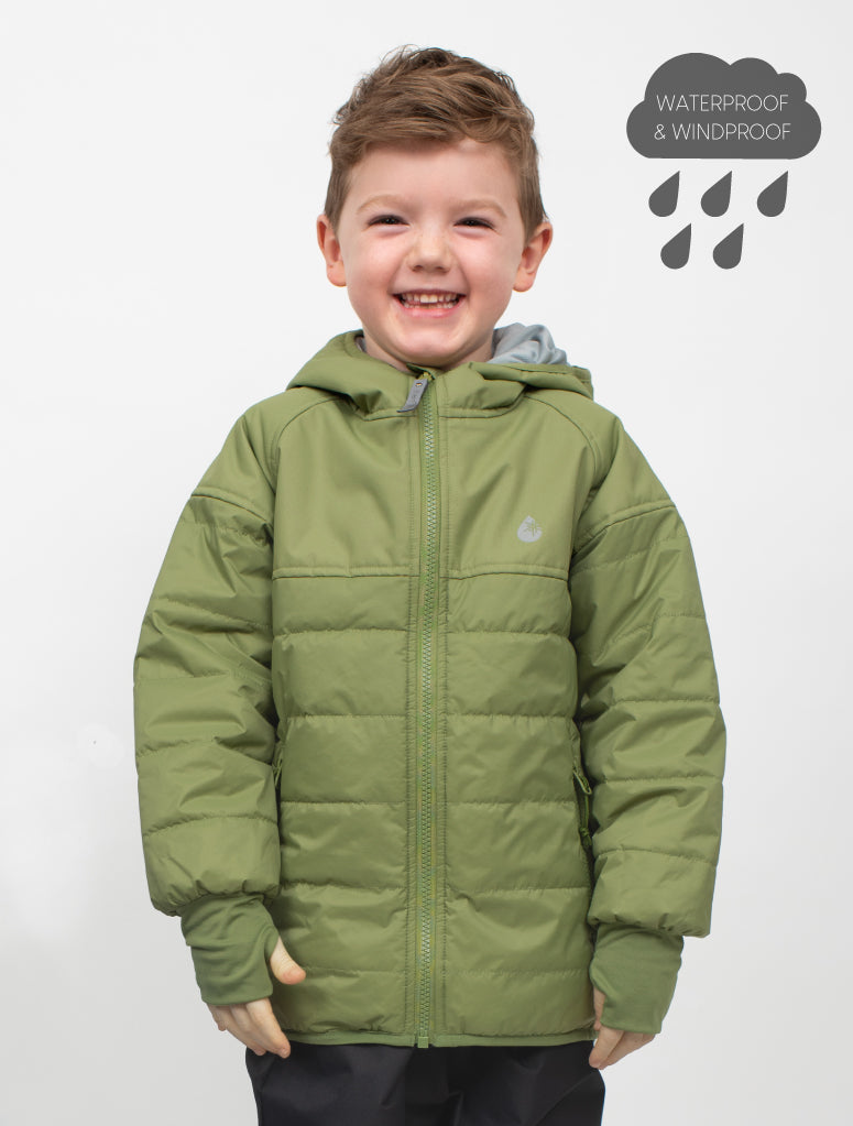 Hydracloud Puffer Jacket - Olive | Waterproof Windproof Eco