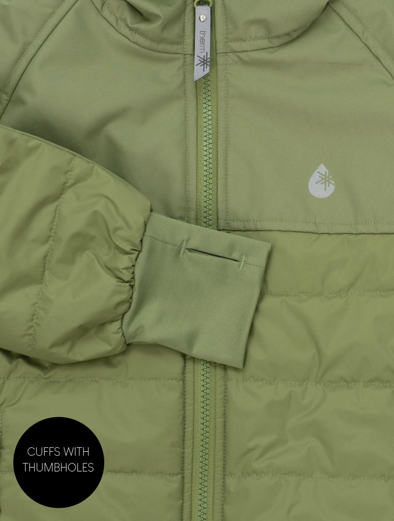 Hydracloud Puffer Jacket - Olive | Waterproof Windproof Eco