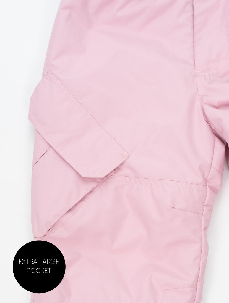 Snowrider Convertible Snow Pants - Ballet Pink