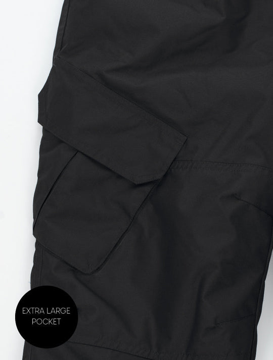 Snowrider Convertible Snow Pants - Black 2023 | Waterproof Windproof Eco