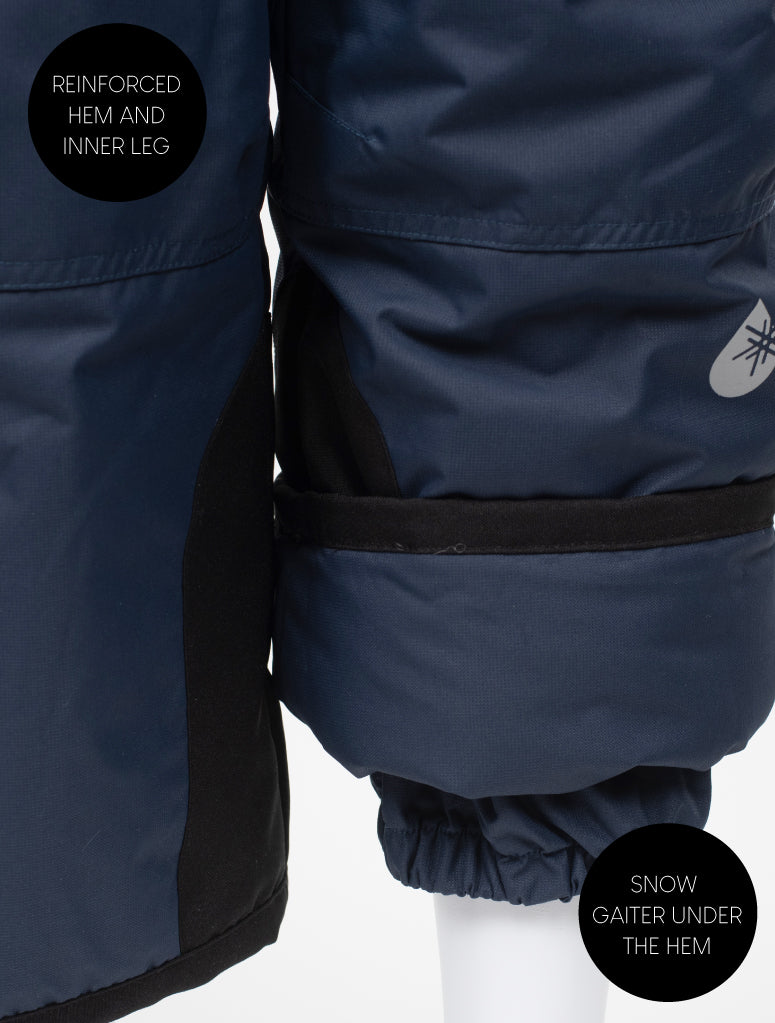 Snowrider Convertible Snow Pants - Navy | Waterproof Windproof Eco