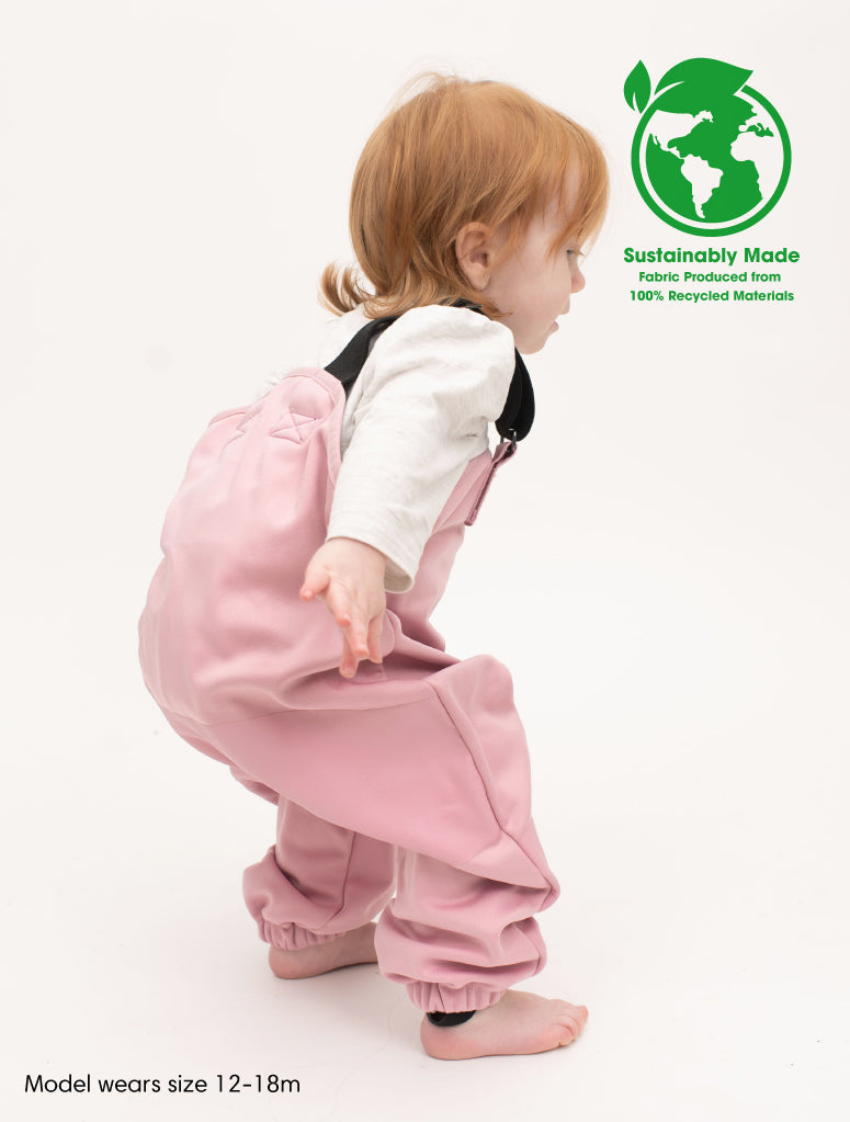 All-Weather Fleece Overalls - Ballet Pink | Waterproof Windproof Eco