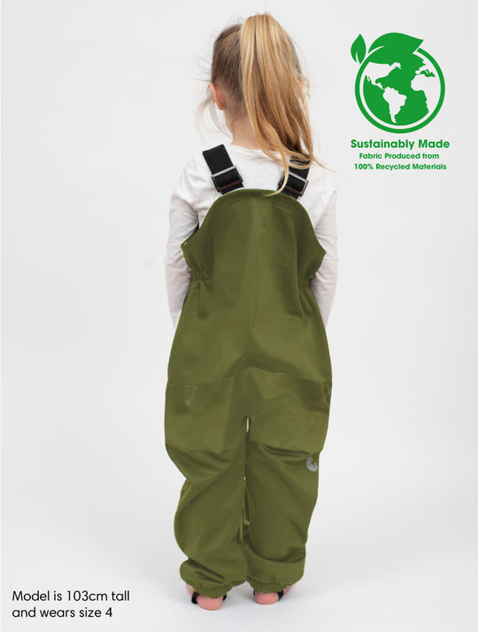 All-Weather Fleece Overalls - Olive | Waterproof Windproof Eco