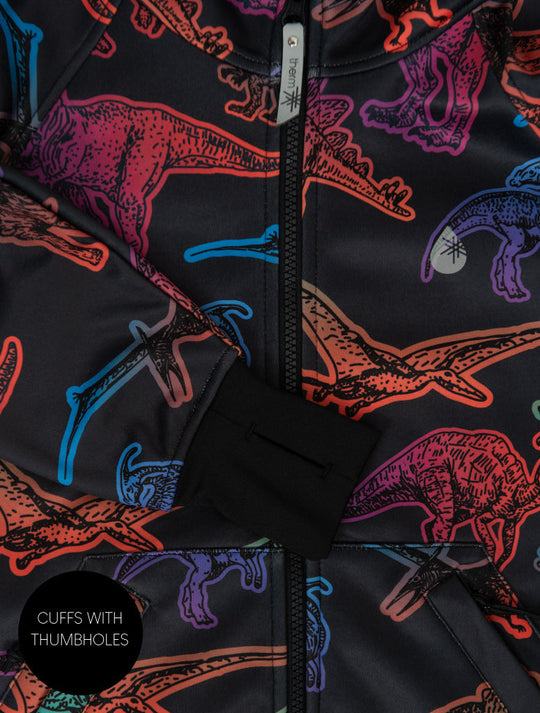 All-Weather Hoodie - Neon Dino | Waterproof Windproof Eco